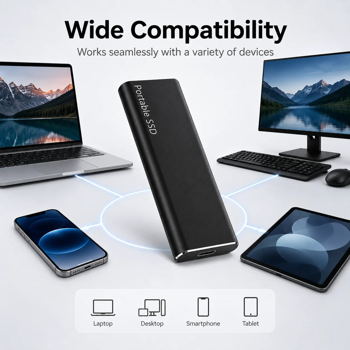 4TB Portable External SSD USB-C Drive for MacBook & Laptop External SSD Drive PRIMED