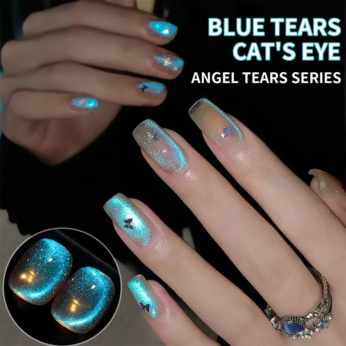 MAFANAILS Blue Angel Tears Magnetic Cat Eye Gel Polish 5g