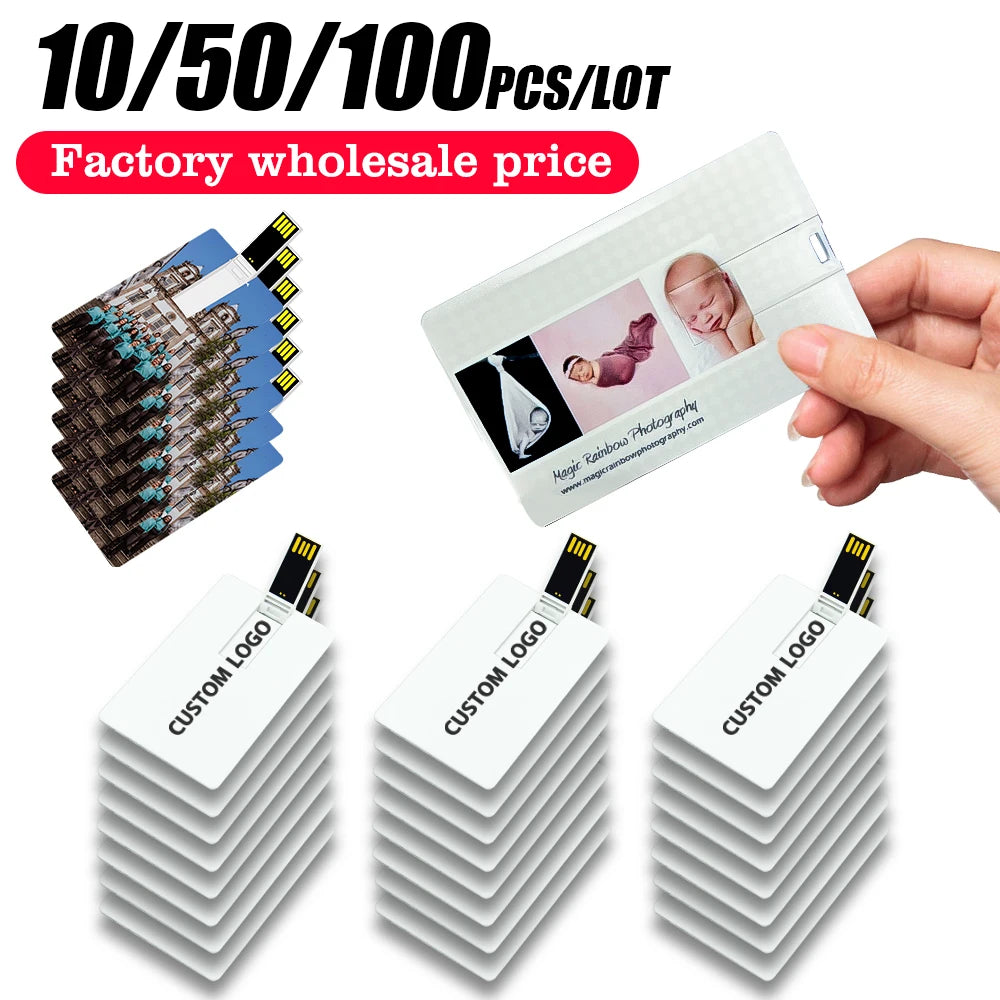 Custom Logo Credit Card USB Flash Drive 64GB | Bulk 10–100 Custom USB Flash Drive PRIMED