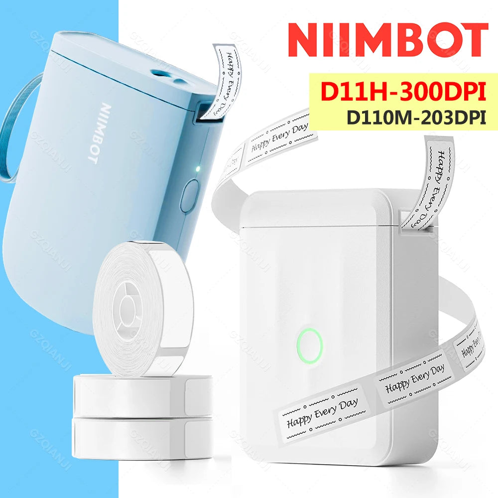 Niimbot D11H D110M Bluetooth Thermal Label Maker – 300dpi Thermal Label Maker PRIMED