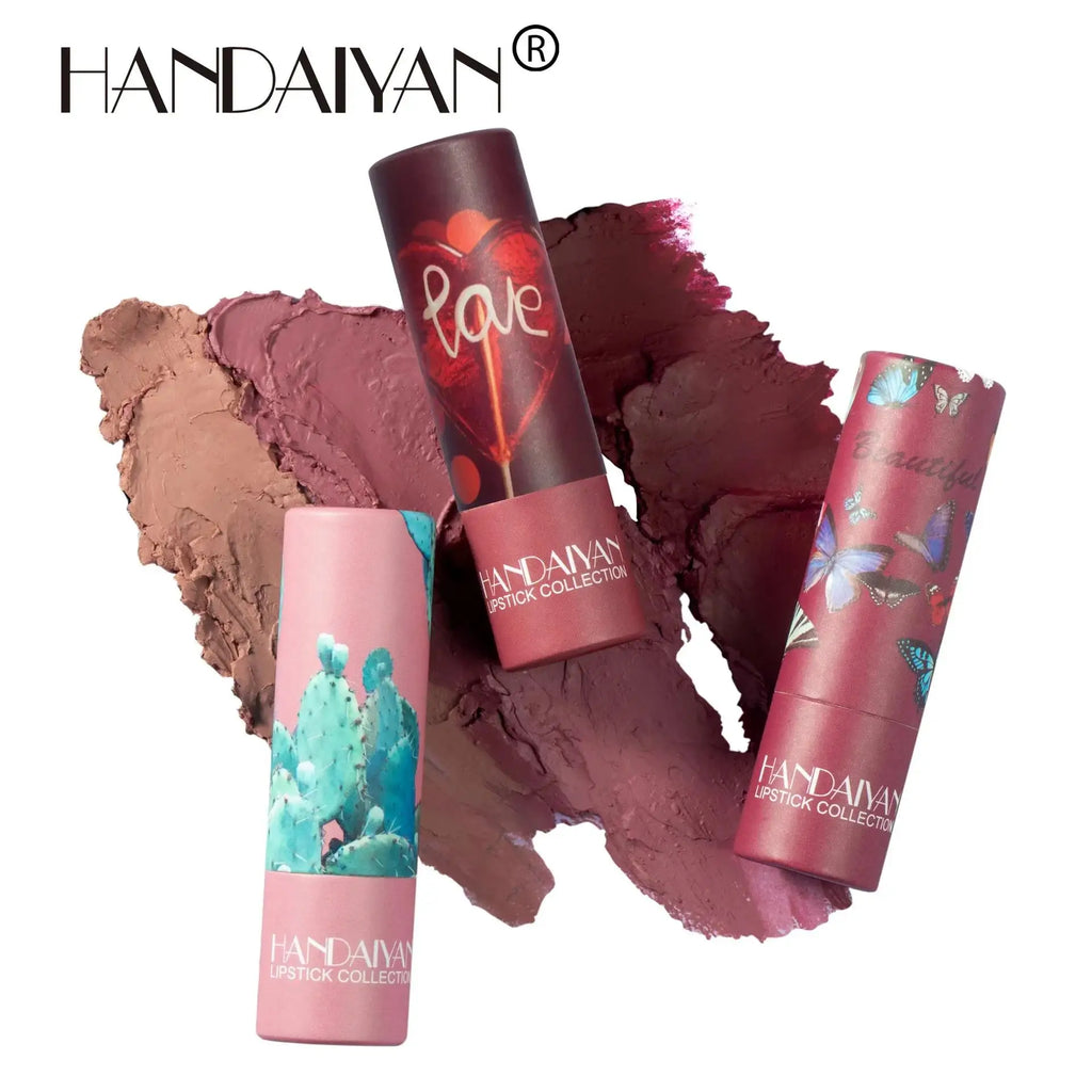 Handaiyan Velvet Matte Lipstick – 8 Colors, Waterproof Matte Lipstick PRIMED