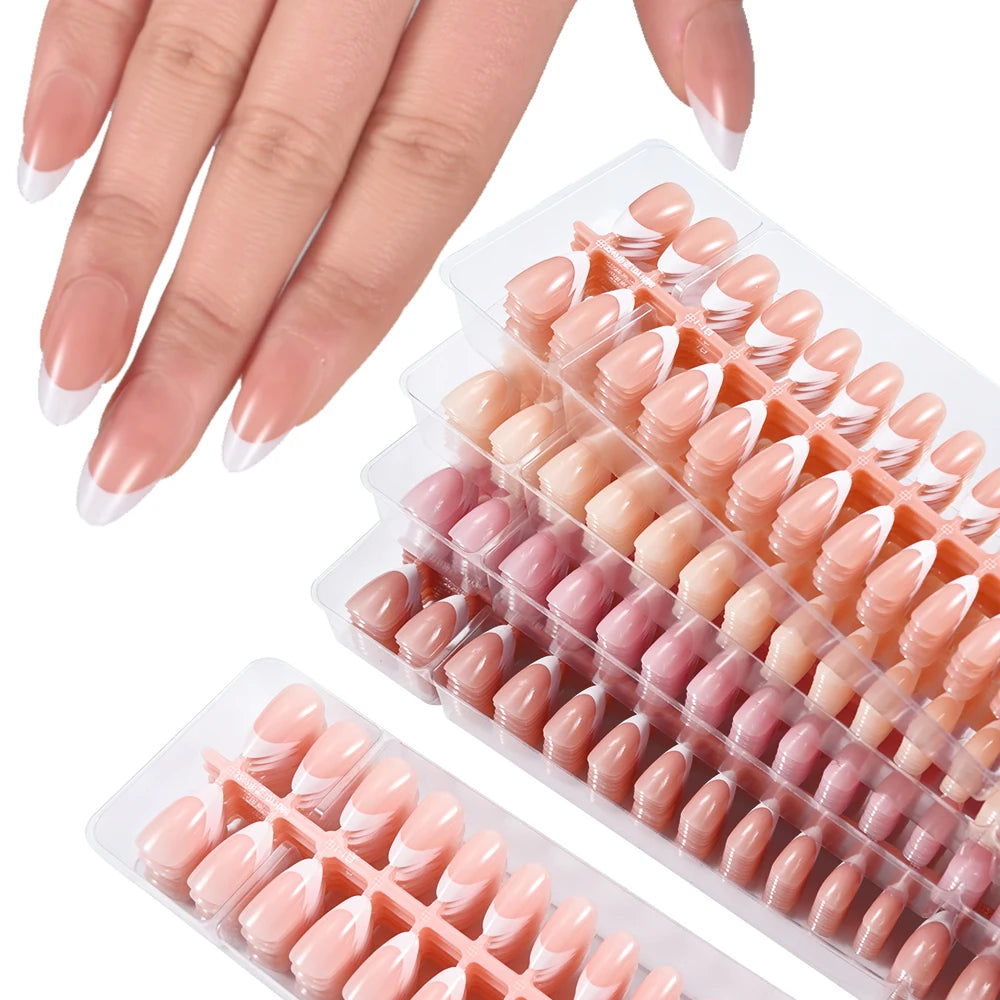150pcs Almond French Press-On Nails | Full Cover False Nail Tips