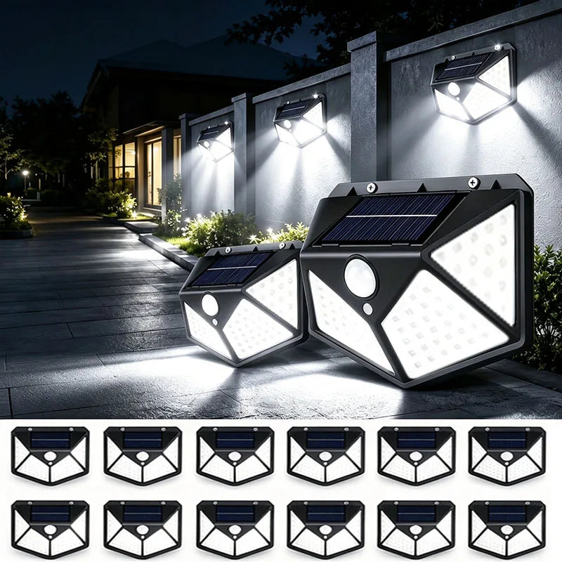 Solar Wall Light Motion Sensor 3 Modes Waterproof LED Solar Wall Light PRIMED