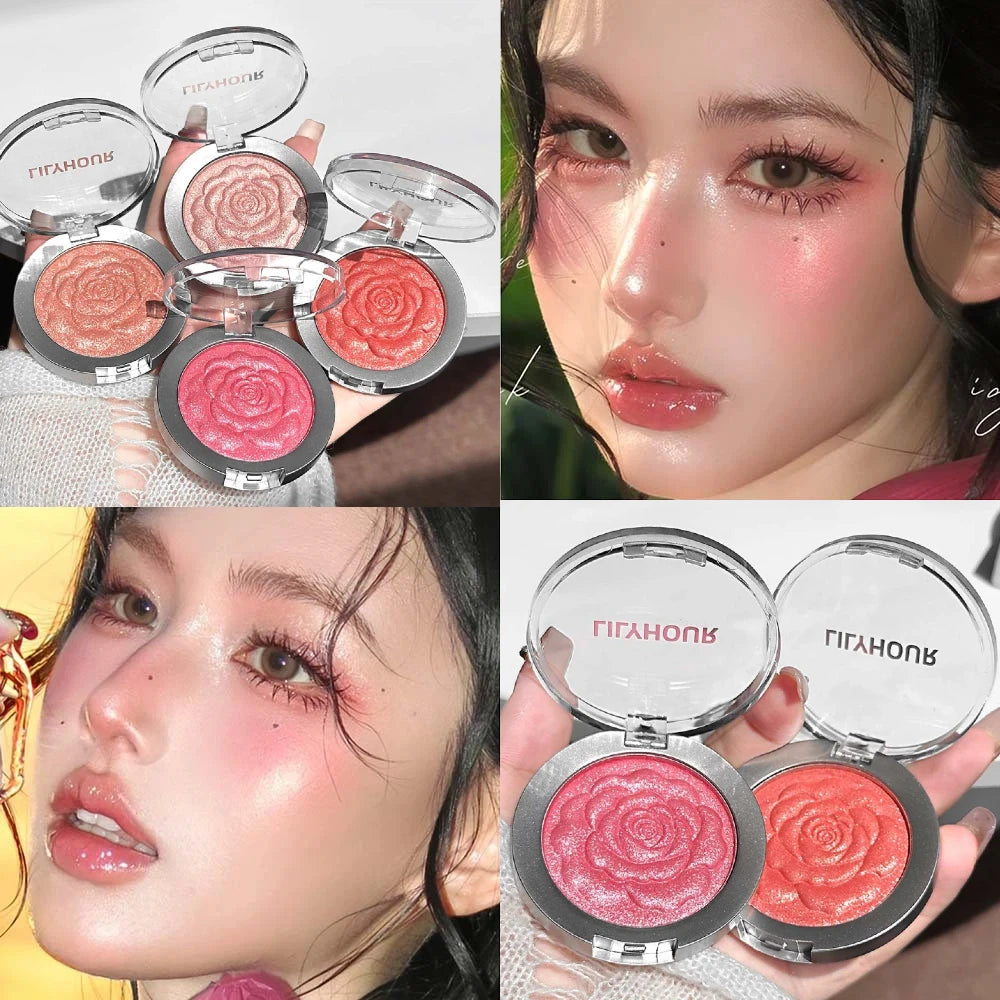 Shimmer Blush Palette – Mineral Pigment Contour & Highlight
