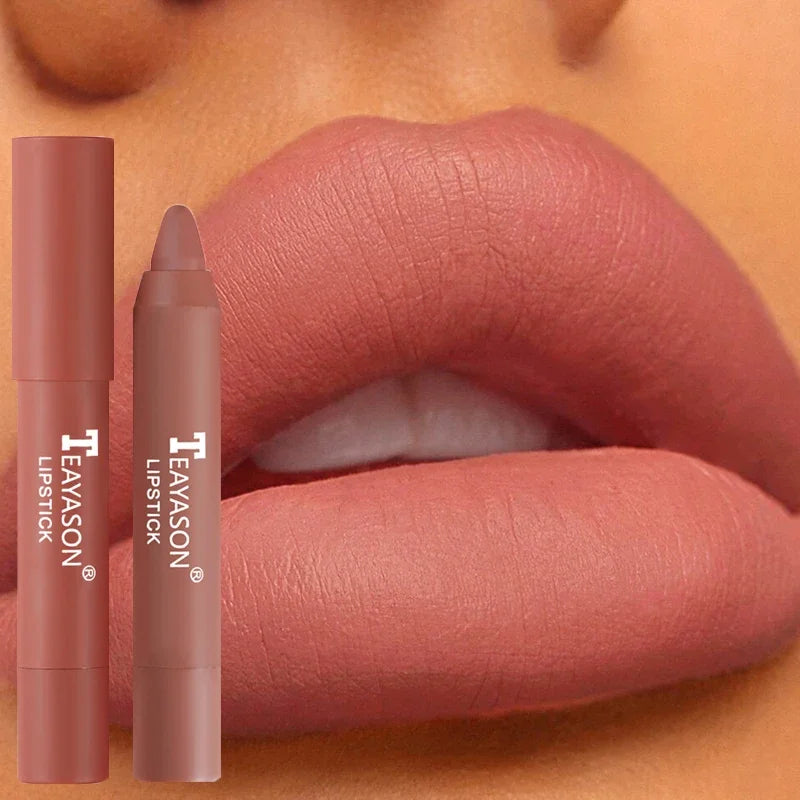 TEAYASON Matte Lip Liner Pen – Waterproof, 12 Shades Matte Lip Liner Pen PRIMED