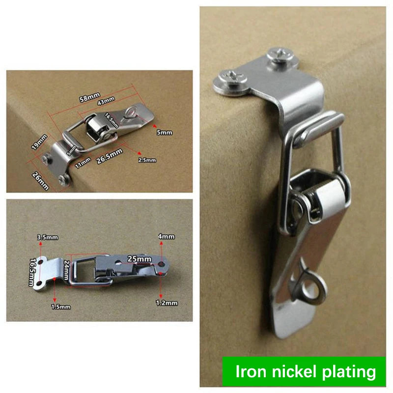 Stainless Steel Spring Toggle Draw Latch Hasp Clasp Lock