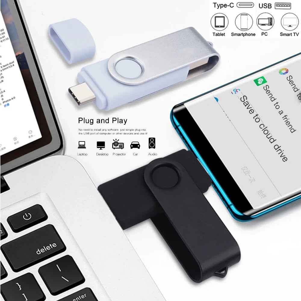 100-Pack Custom Logo Type-C USB Flash Drives | 16GB–128GB USB Flash Drive PRIMED