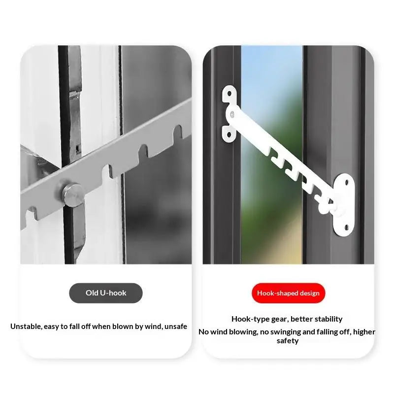 Adjustable Window Stopper Lock – Casement Sash Latch Window Safety Lock PRIMED