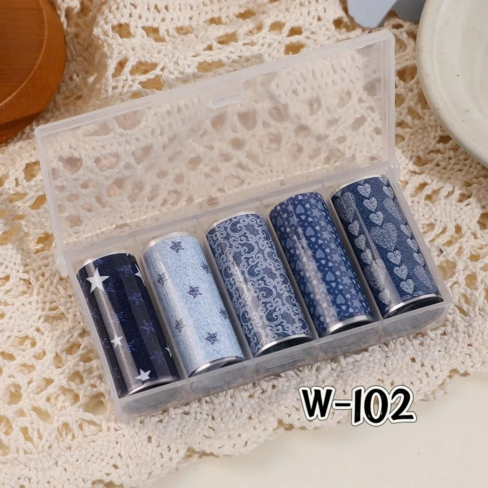 Lace Holographic Nail Foils – Black & White Sequin Stickers