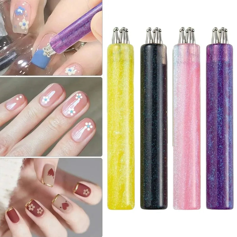 5-Petal Flower Nail Dotting Pen – DIY Nail Art Tool Nail Art Dotting Pen PRIMED