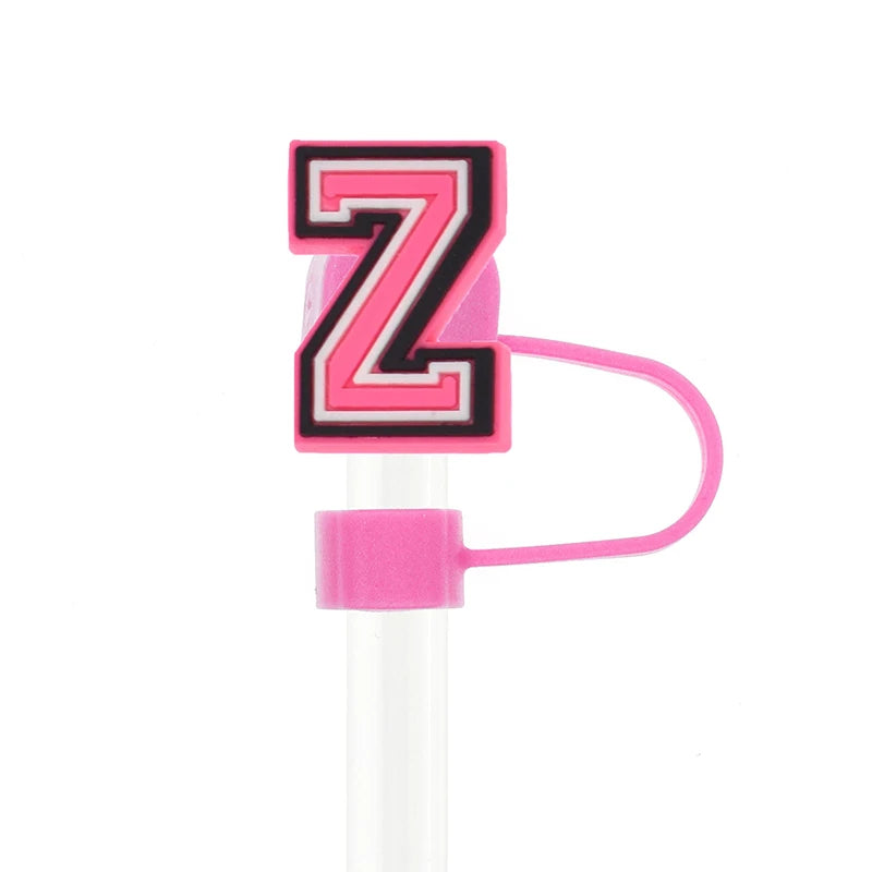 Silicone Letter Straw Cover Caps for Stanley 30 & 40oz Tumblers
