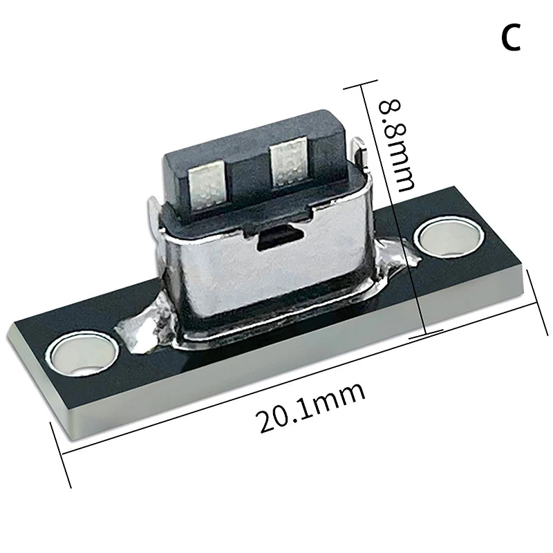 USB 3.1 Type-C Female Socket Connector Jack with Fixing Plate