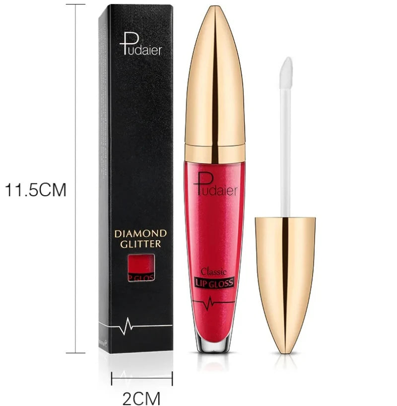Pudaier 18-Color Matte Glitter Liquid Lipstick Set – Waterproof
