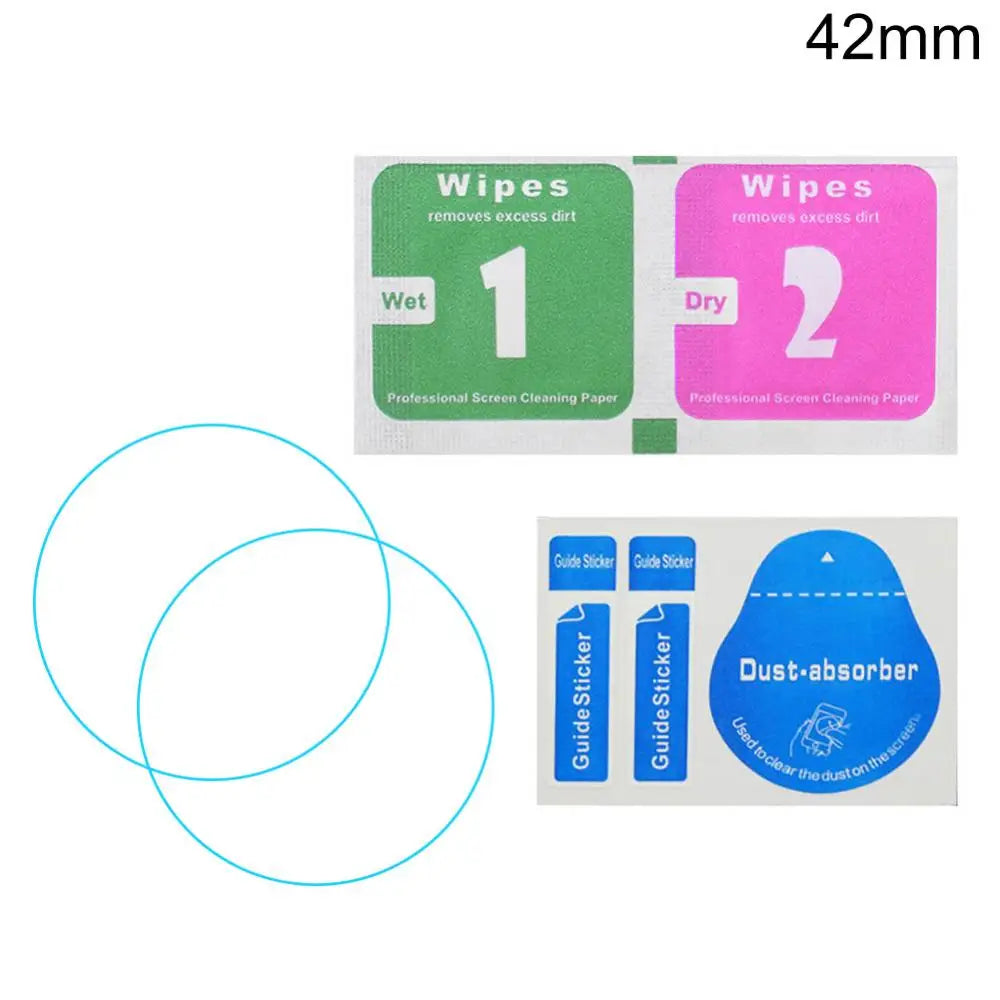 2-Pack Tempered Glass Watch Screen Protector 34–43mm Round Watch Screen Protector PRIMED 42mm