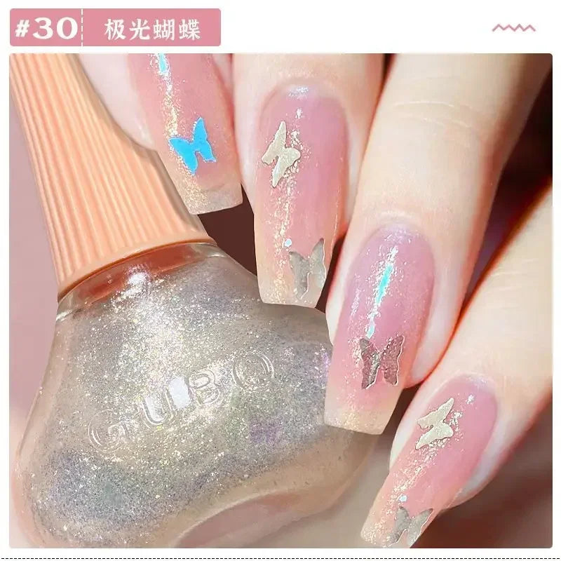 Glitter Gel Nail Polish Quick Dry Autumn Coffee Tones 12ml