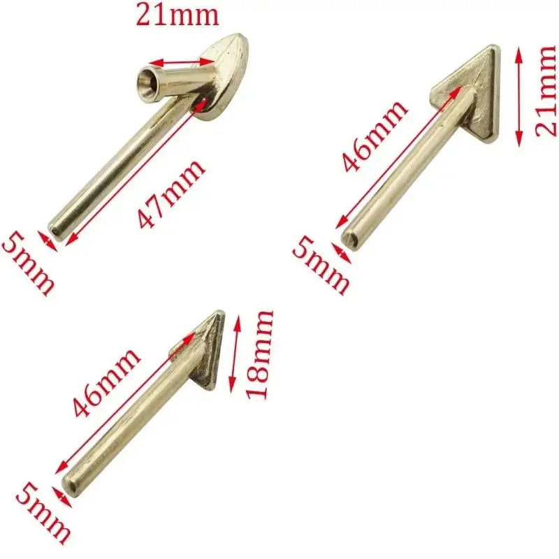 3-Piece Copper Soldering Iron Tips – Multi-Shape Craft Set Soldering Iron Tips PRIMED
