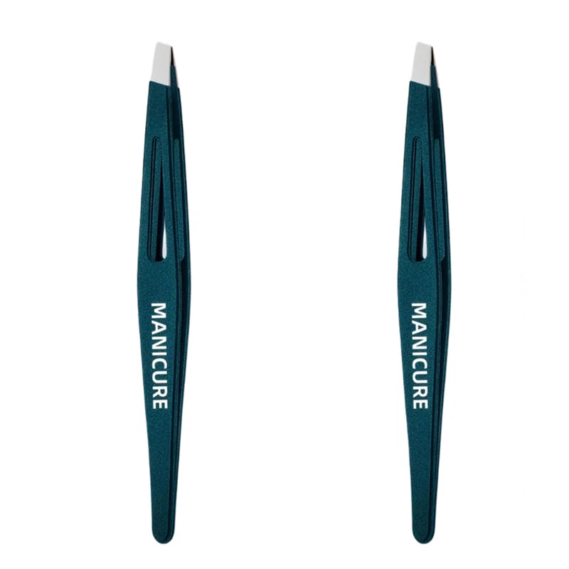 Stainless Steel Slant Tip Eyebrow Tweezers | Precision Grooming