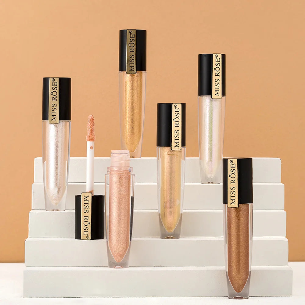 MISS ROSE Pearlescent Liquid Lip Glaze – Waterproof & Hydrating Liquid Lip Gloss PRIMED