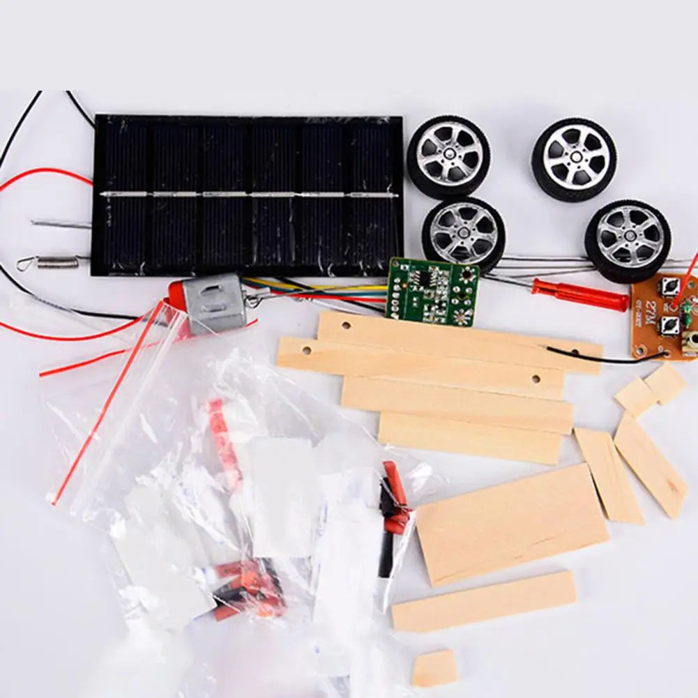 Wooden Solar RC Car DIY STEM Science Kit for Kids Ages 7–14 STEM Science Kit PRIMED
