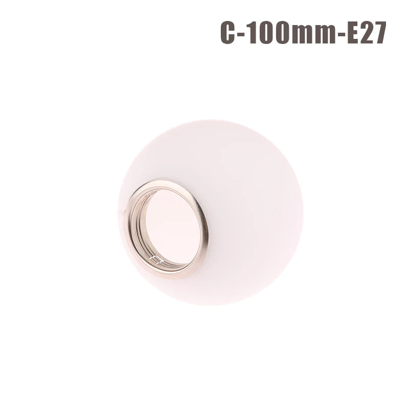 White Glass Lamp Shade Globe – E14/E27 Bulb Fitter Replacement