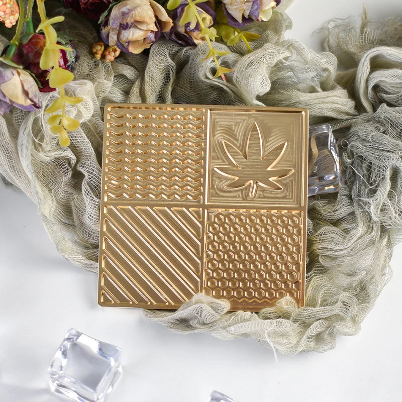 Brass Ice Stamp Mold – Pineapple & Wave Cocktail Ice Tool