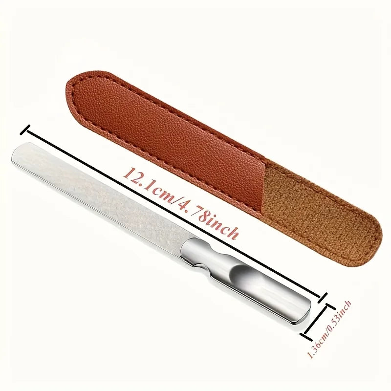 Ouriner Double-Sided Stainless Steel Nail File – Reusable