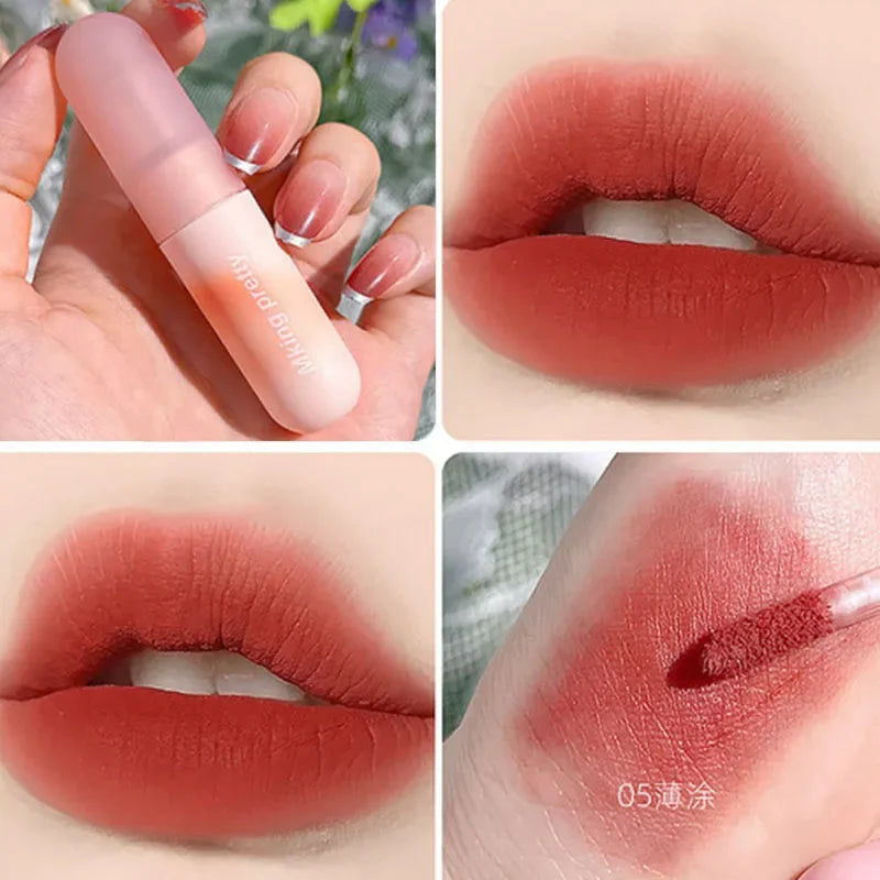 Peach Pink Matte Liquid Lipstick – Velvet Lip Glaze Waterproof Matte Liquid Lipstick PRIMED 05