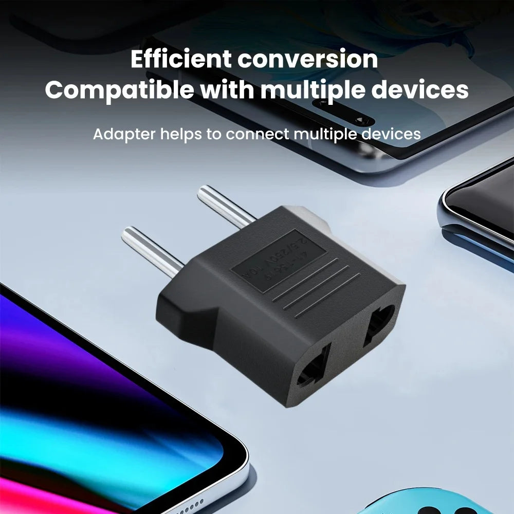 EU to US Plug Adapter Type C Travel Converter 3/5/10 Pack Travel Plug Adapter PRIMED