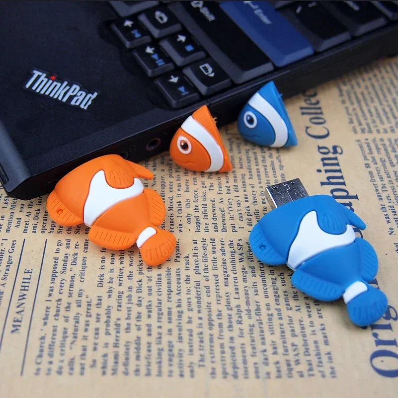 Cartoon Animal USB Flash Drive Fish Turtle Dolphin 4–64GB Gift USB Flash Drive PRIMED