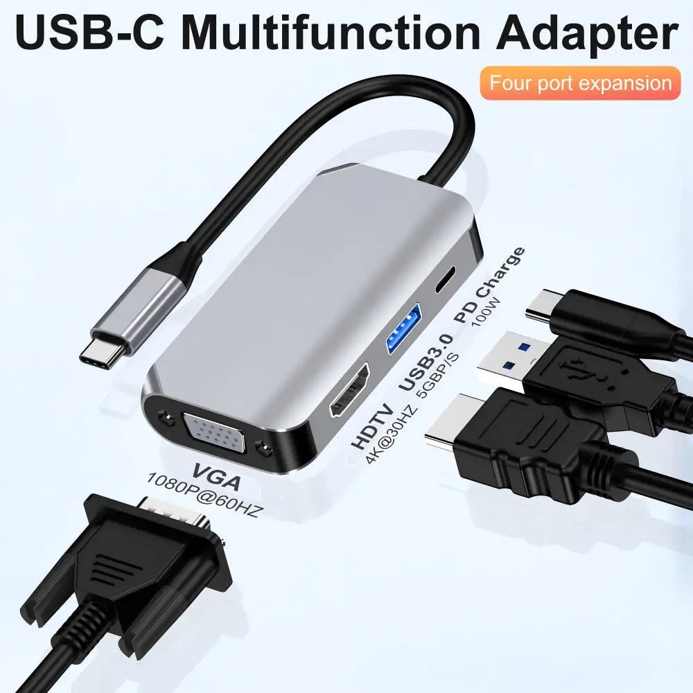 USB-C Hub 4K HDMI, PD Fast Charge & USB 3.0 – MacBook iPad