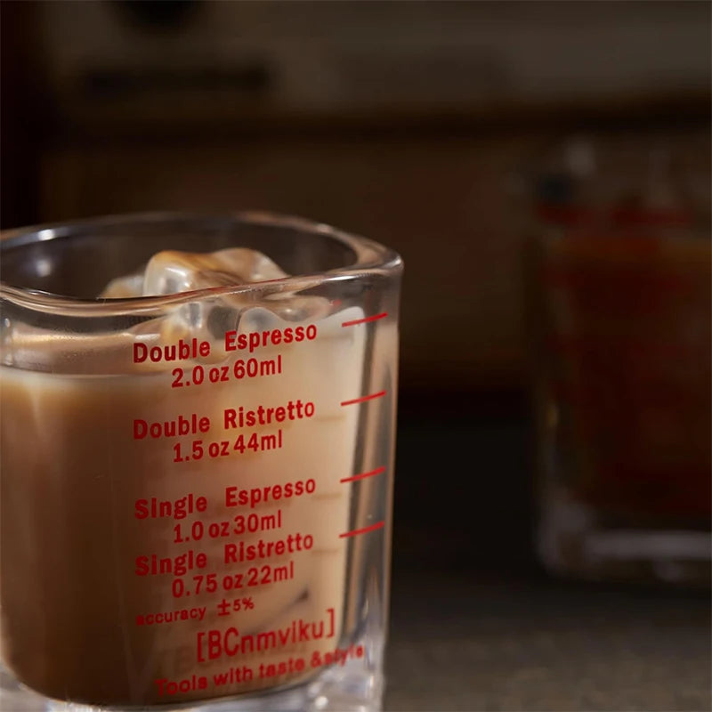 60ml Espresso Shot Glass Measuring Cup | Heavy Square 2oz Espresso Shot Glass PRIMED
