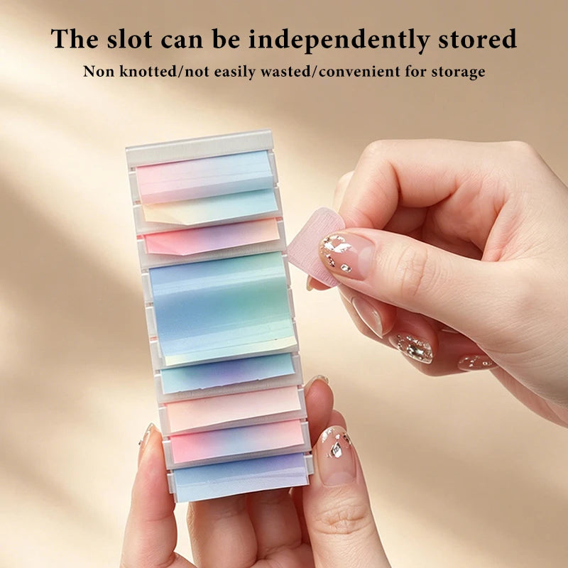 10-Compartment Nail Transfer Paper Storage Box – 7 Colors