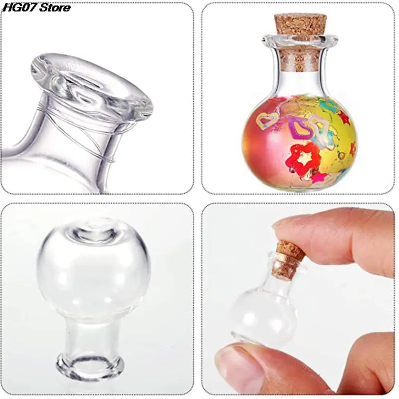 10 Pcs Mini Cork Glass Bottles – DIY Wishing & Potion Vials Mini Glass Vials PRIMED