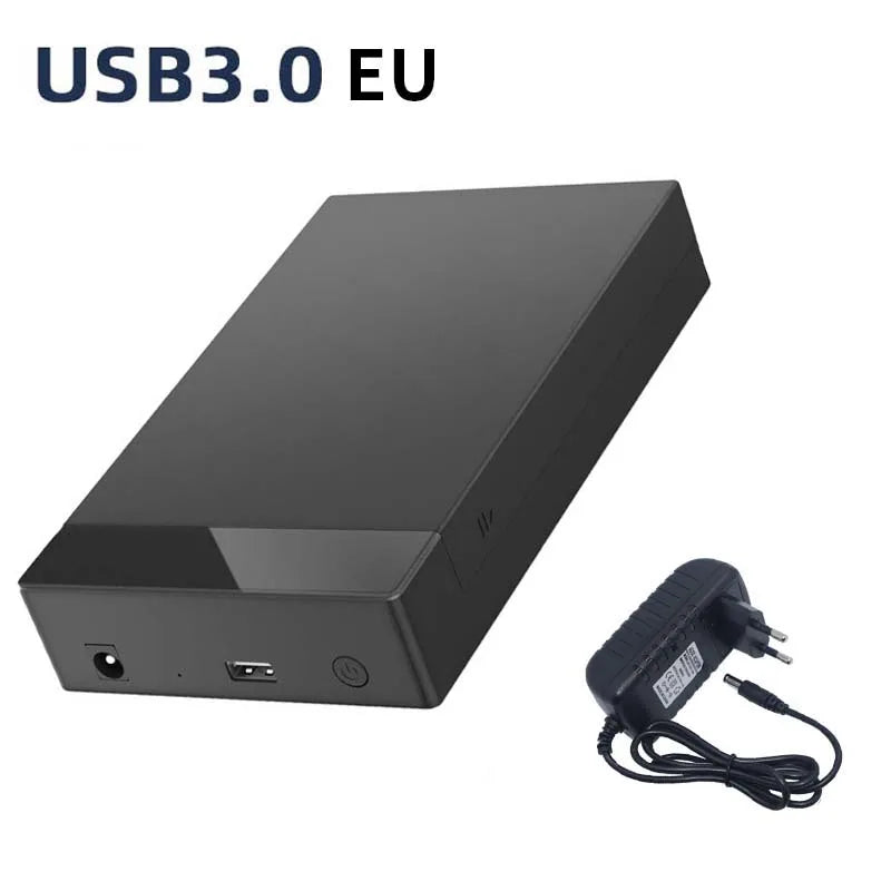 TISHRIC 3.5" External HDD Enclosure SATA to USB 3.0 Type-C HDD Enclosure PRIMED USB3.0 EU plug China Mainland