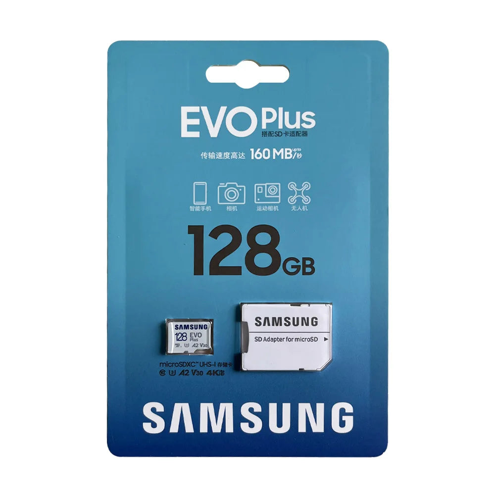 Samsung EVO Plus MicroSDXC 64GB–512GB U3 V30 A2 Memory Card MicroSD Memory Card PRIMED