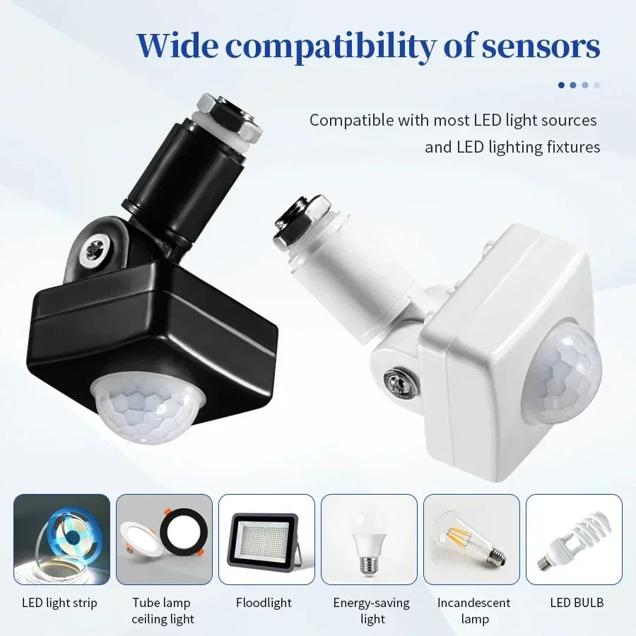 PIR Motion Sensor Light Switch 120° Adjustable Delay AC 110-240V Motion Sensor Switch PRIMED