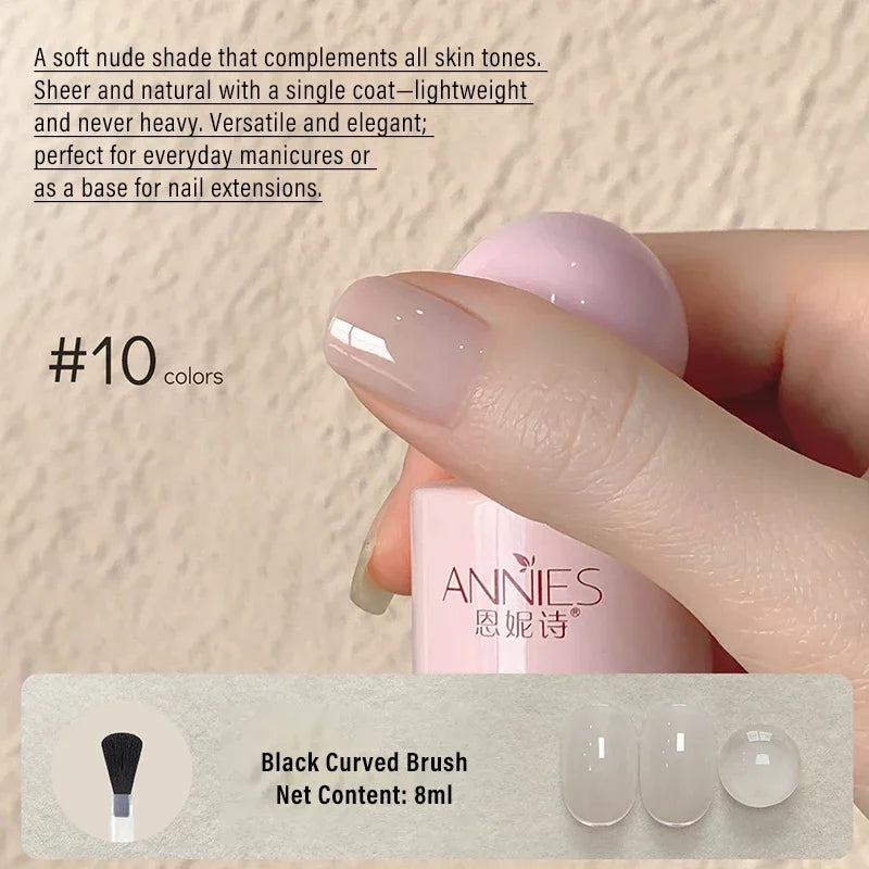 8ml Nude Gel Nail Polish – 23 Colors UV/LED Semi-Permanent Gel Nail Polish PRIMED 10