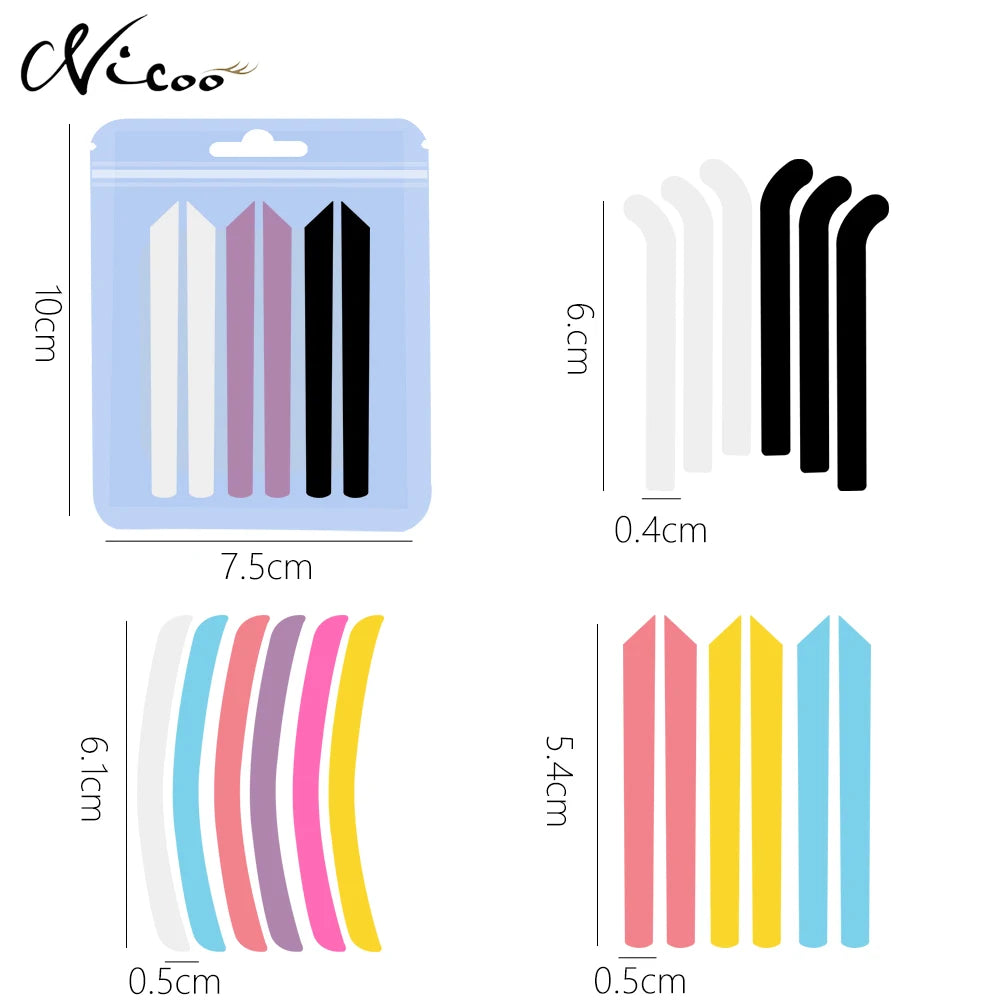 6-Pack Reusable Silicone Lash Lift & Extension Eye Pads | NICOO Lash Extension Pads PRIMED