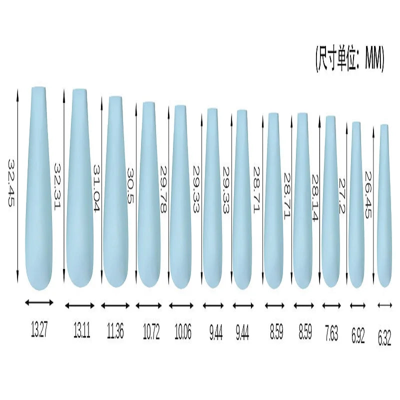 LEKGAVD Long Press-On Nails Set – Diamond DIY Manicure Kit
