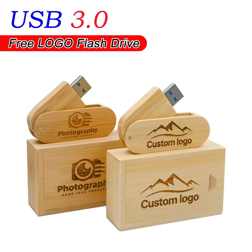 Wooden USB 3.0 Flash Drive 4GB–64GB | Custom Logo Gift Wooden USB Flash Drive PRIMED