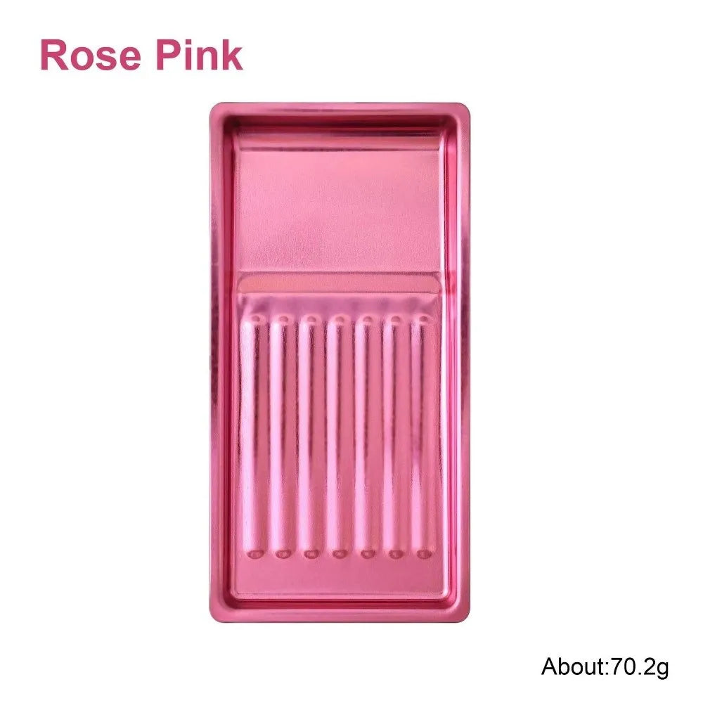 Stainless Steel Nail Art & Cosmetic Tool Tray 20×10cm Nail Art Tray PRIMED Rose Pink