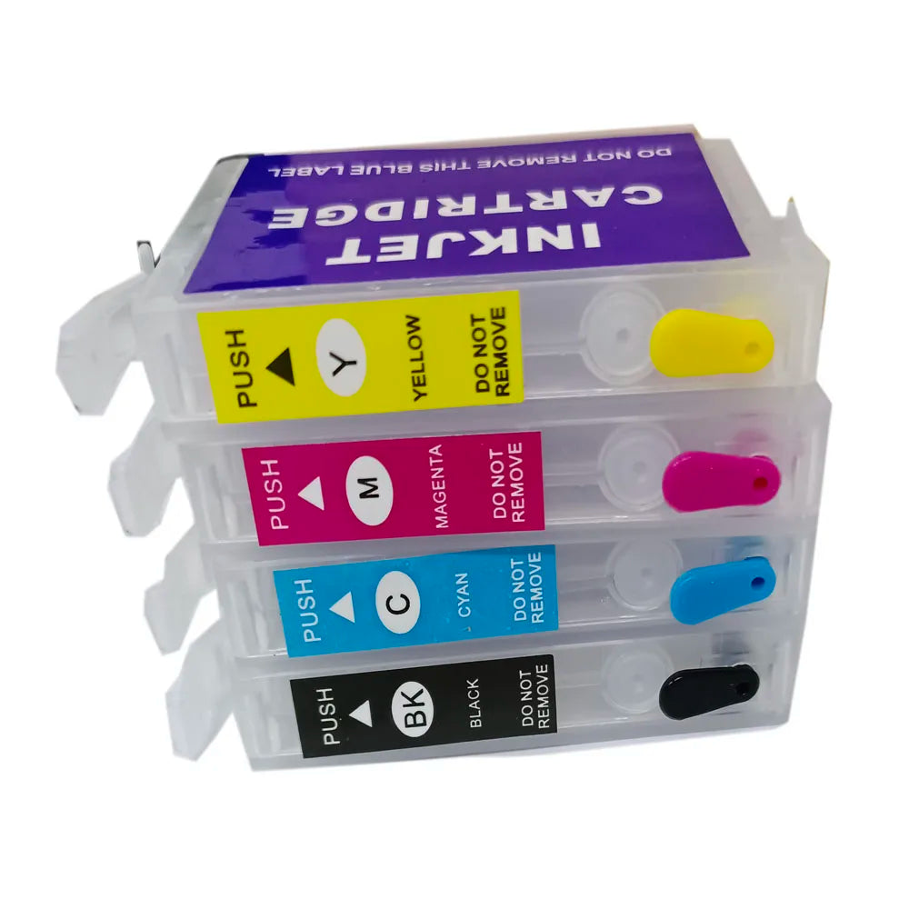 Empty Refillable Ink Cartridges T1281-T1284 for Epson Stylus Refillable Ink Cartridge PRIMED