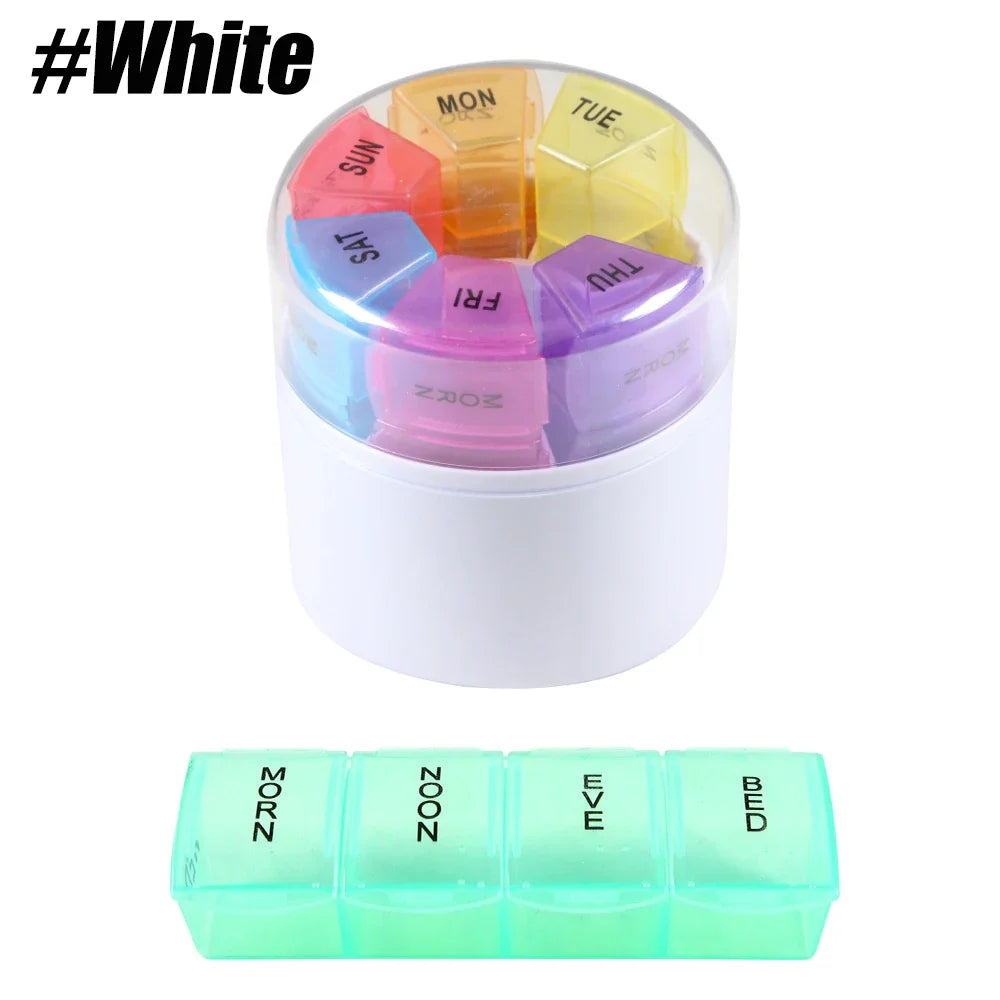 Weekly Pill Organizer 4x Daily – 7-Day Portable Pill Box