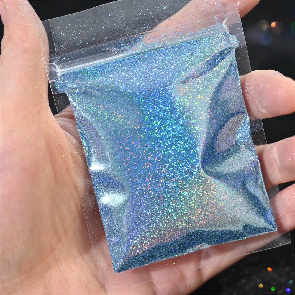 Ultra Fine Holographic Nail Glitter Powder 0.2mm | 5/10g Bulk