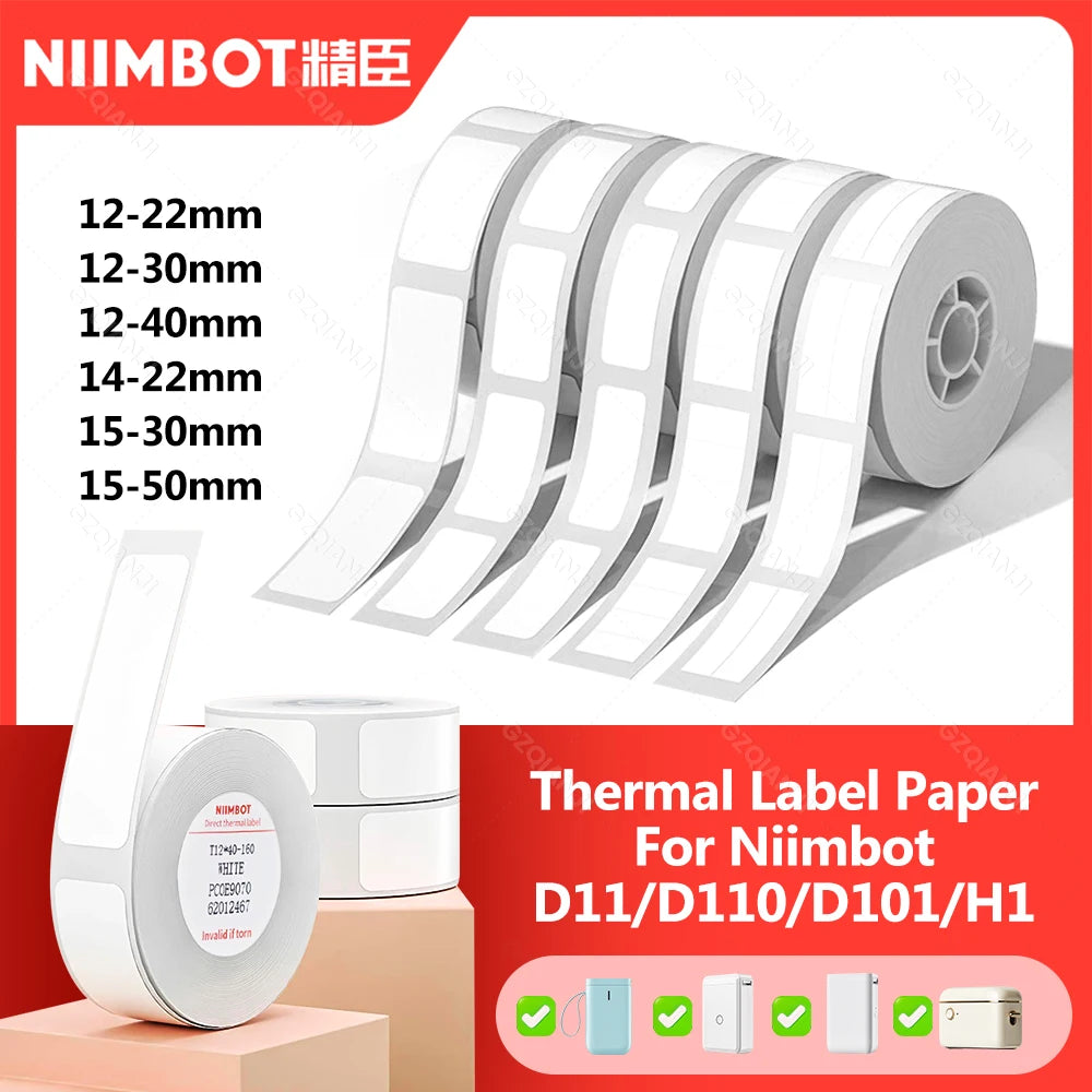 Niimbot White Label Paper for D11 D110 D101 | Waterproof Thermal Thermal Label Paper PRIMED