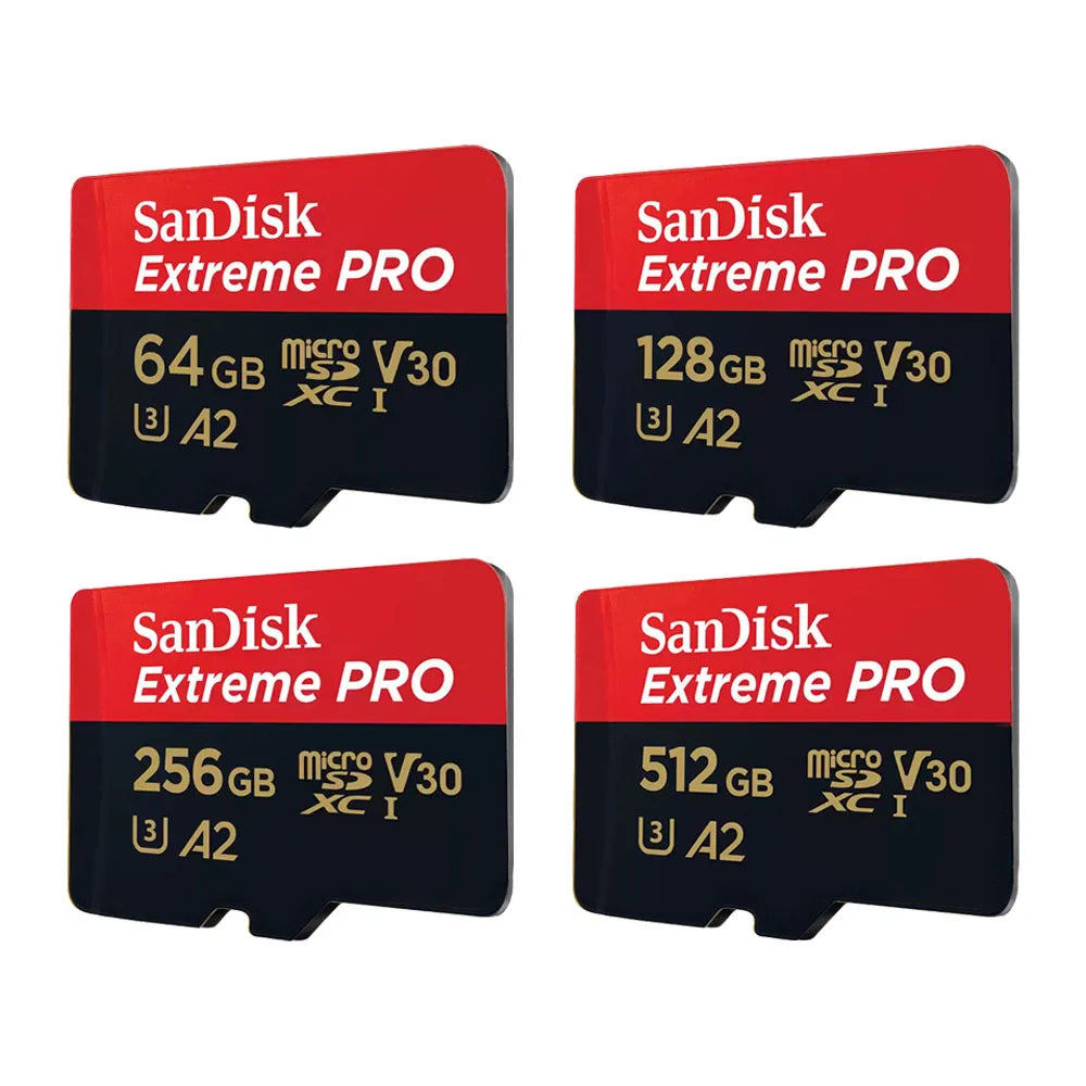 SanDisk Extreme PRO MicroSD Card 64GB–512GB U3 V30 A2 MicroSD Memory Card PRIMED