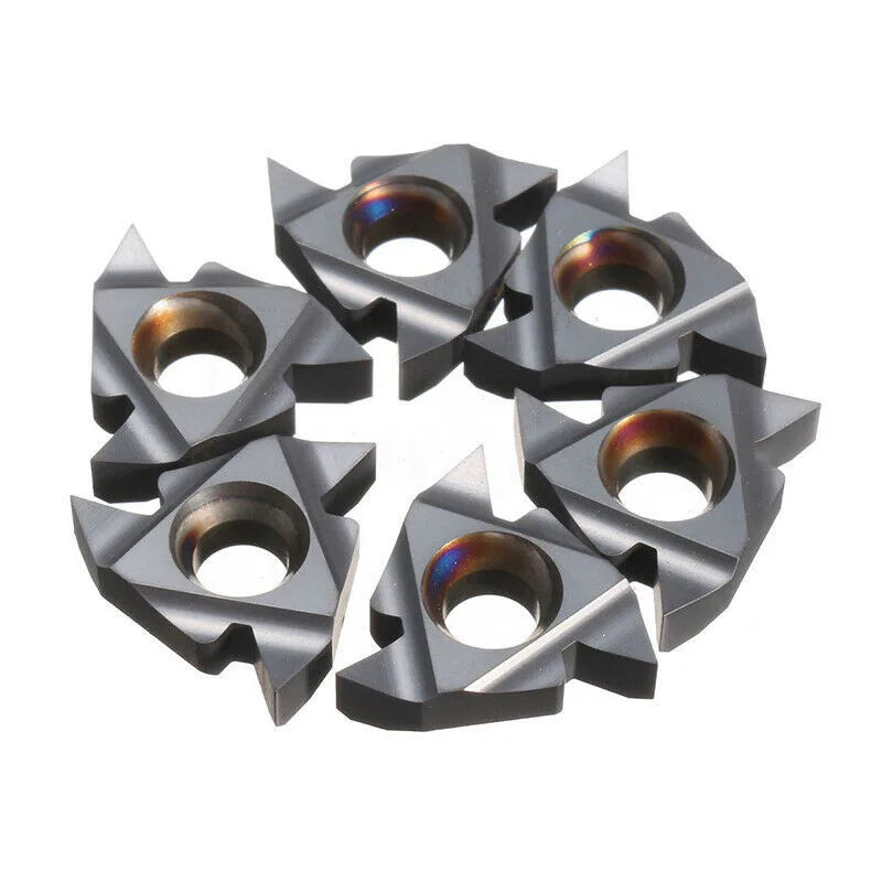 10Pcs 16ER AG55 CNC Carbide Lathe Threading Inserts – 6mm