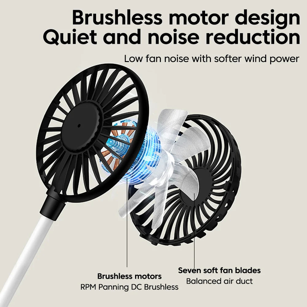 USB Portable Mini Fan – Flexible Gooseneck, DC5V for Laptop USB Portable Fan PRIMED