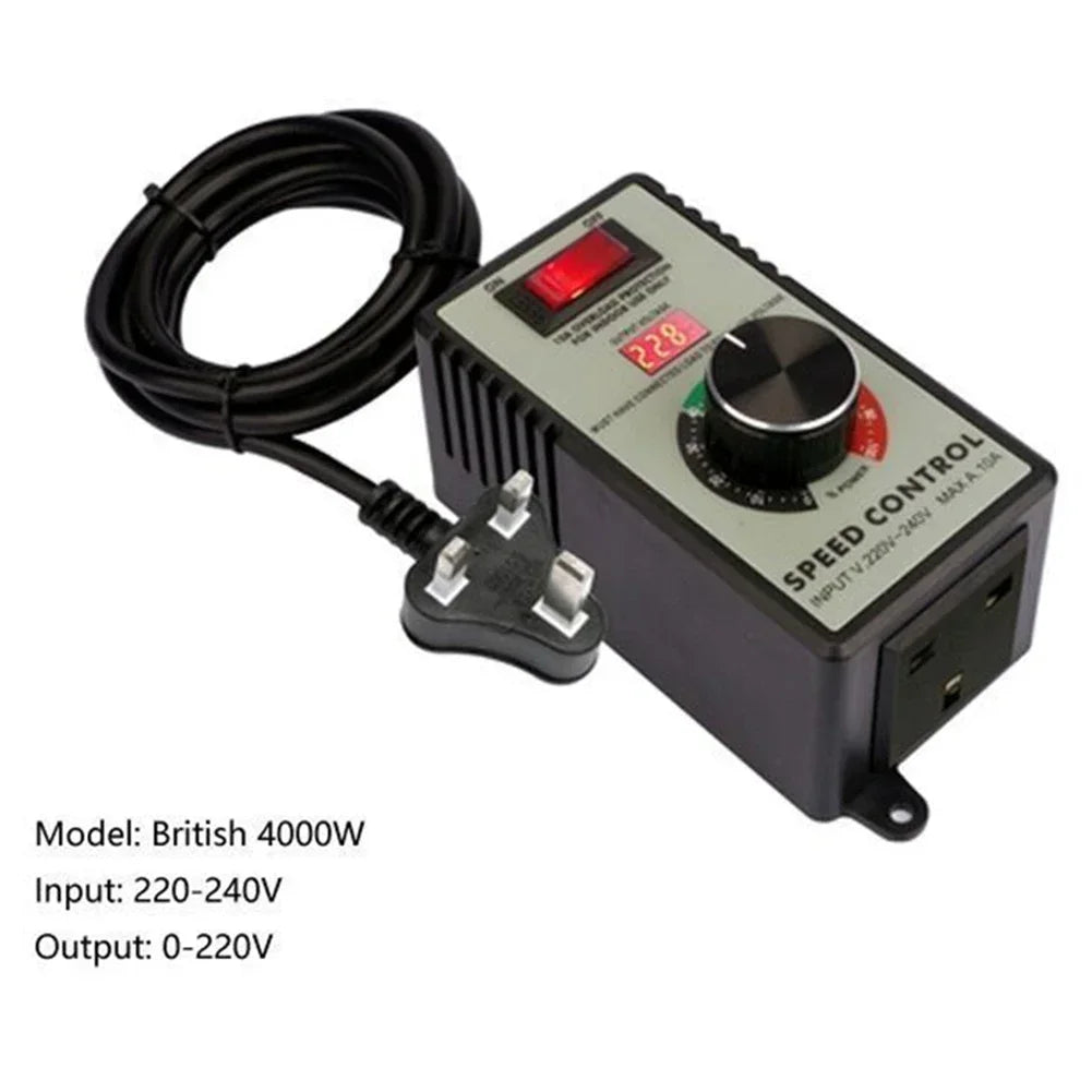 Stepless Speed Controller Switch AC 220V for Power Tools & Fans