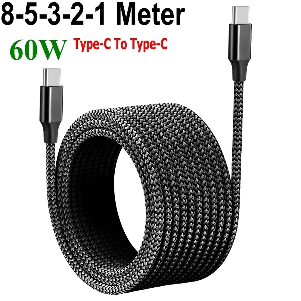 USB-C to USB-C PD 60W Fast Charging Nylon Braided Cable USB-C Charging Cable PRIMED